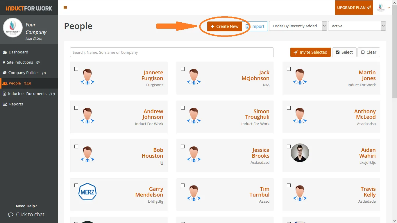 Creating Employee Profiles Online Induction