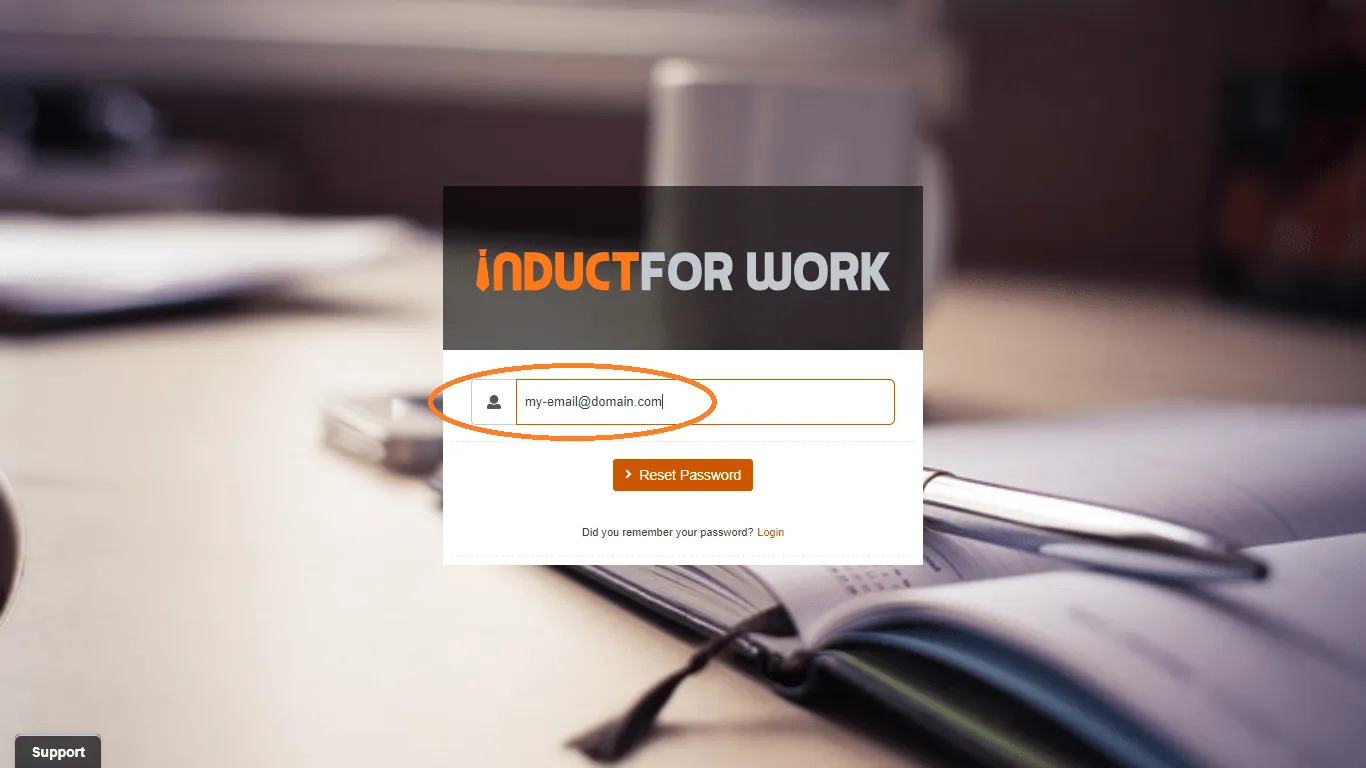 password reset online induction saftware australia