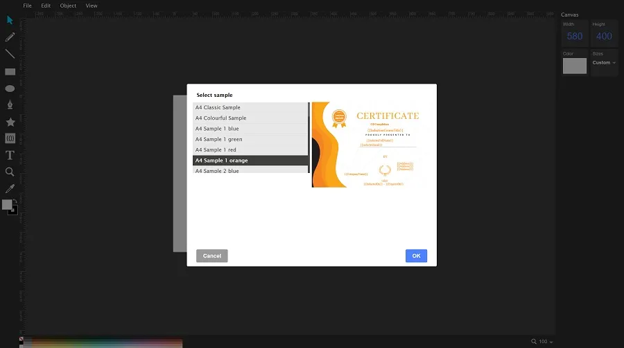 Certificate designer lms