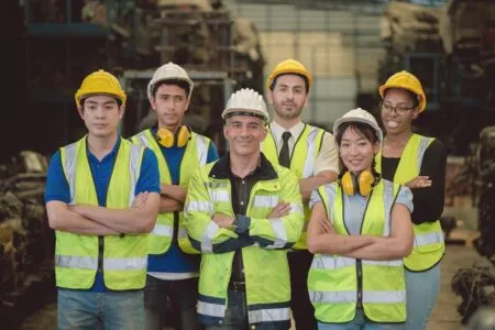 A group of building contractors
